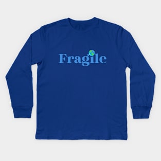 Fragile Earth Kids Long Sleeve T-Shirt